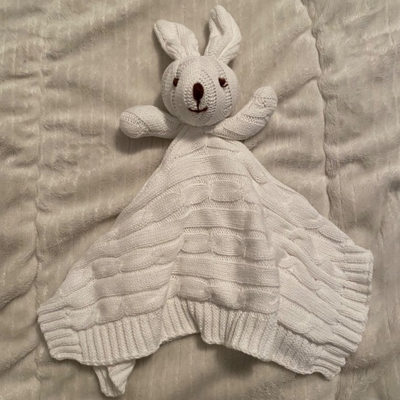 Baby Mode Signature White Bunny Rabbit Knit Security Blanket Lovey - Picture 1 of 5